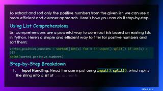 How to Sort Only Positive Numbers from a List in Python