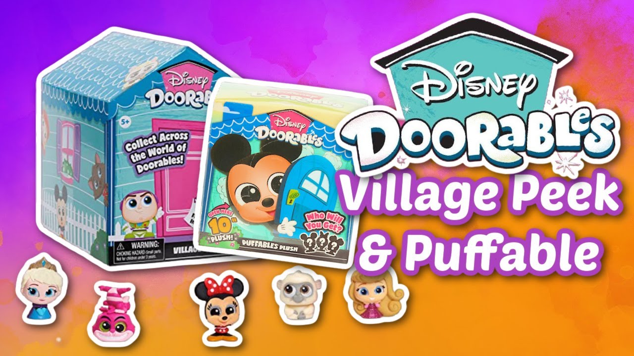 Disney Doorables Village Peek Pack + Disney Doorables Puffable Unboxing! 🐣🚪🐢