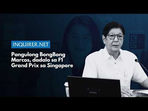Pangulong BongBong Marcos, dadalo sa F1 Grand Prix sa Singapore
