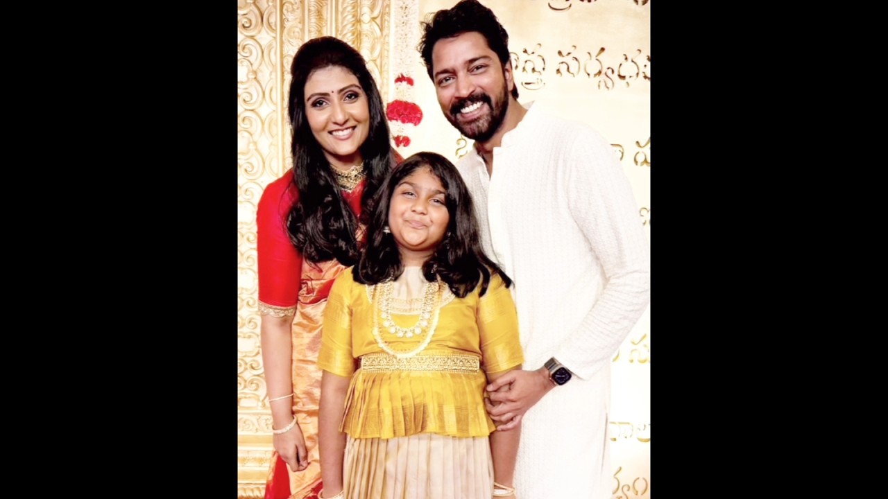 Allari Naresh & his Family at Relatives Wedding / Allari Naresh Wife & Daughter