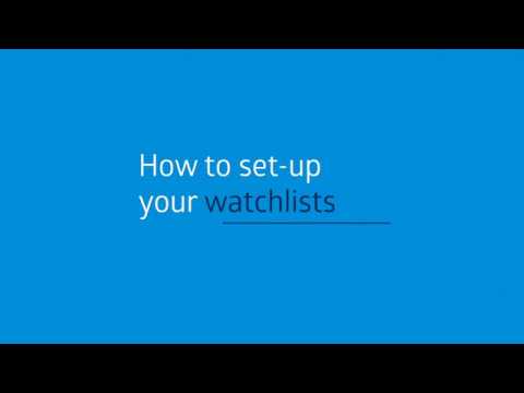 How to set up your watchlist