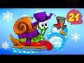 Супер УЛИТКА БОБ №21. Зимняя история. Часть 2. Мультик ИГРА Snail Bob 2 на канале Хвостик ТВ