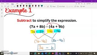 Math 7 ~ Combining Like Terms with Negatives