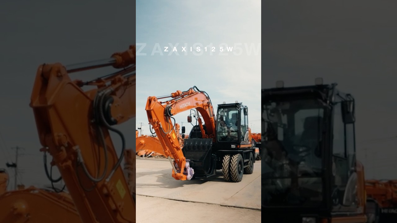 悠久の車輪 ロケテスト グランガイア 9枚 日立建機日本】ZX125W #shorts #日立建機日本 #はたらくくるま