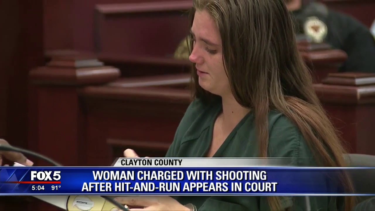 Woman charges in shooting after hit and run appears in court - YouTube