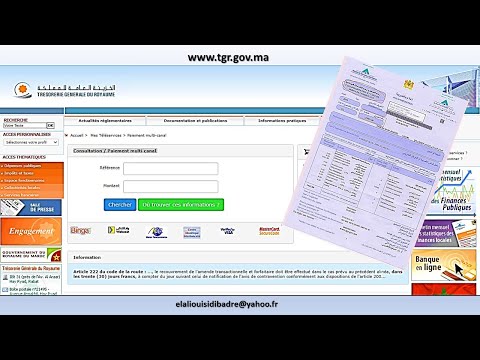 Paiement des taxes en ligne - via TGR اداء الضريبة باستعمال