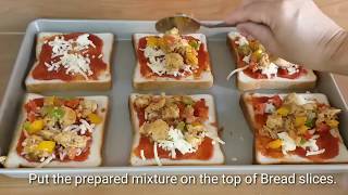 Bread Pizza Recipe | Quick and Easy Bread Pizza | Food Street-style Pizza-