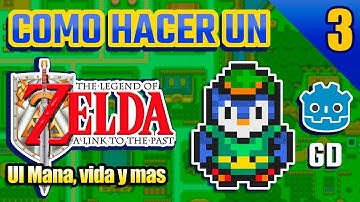 Como hacer un:  Zelda A link To The Past! con Godot 4 GDScript | #03 UI Mana, vida y mas