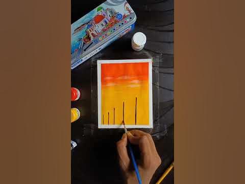 Easy Poster Colour drawing.#shorts #youtubeshorts #painting - YouTube
