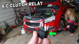 CHEVROLET CRUZE AC COMPRESSOR CLUTCH RELAY LOCATION REPLACEMENT  AC NOT WORKING