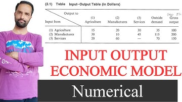 input output economic model numerical