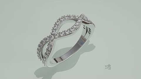 Blender 3D Jewelry Design Tutorial 039 Time-lapse ：Cross Diamond Ring