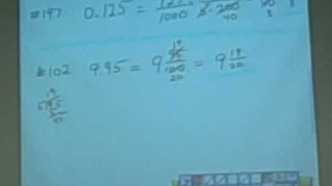 Decimals part 5 060u3L1E Converting Decimals to Mixed Fractions.AVI