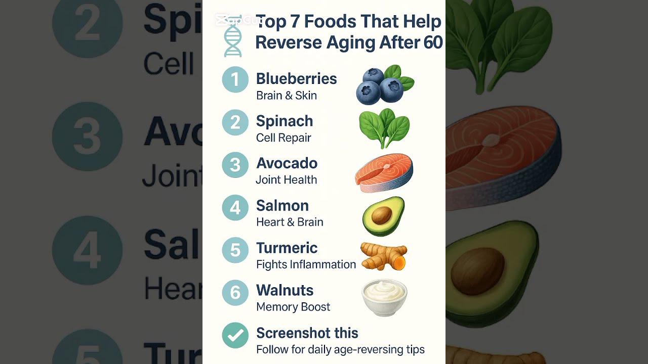 7 Anti Aging Foods You Must Eat After 60 Reverse Naturally