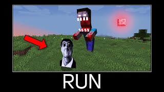 Minecraft wait what meme part 282 (Obunga nextbot and scary Herobrine)