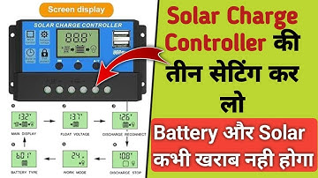 solar charge controller settings | Solar Charge Controller me B01, B02, B03 Settings kya ?