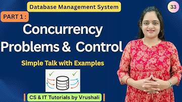 DBMS 33: Part 1: Concurrency Problems & Concurrency Control with Solved Examples