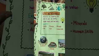 🌟Class 8 Resources Chart Making | Easy & Beautiful Holiday Homework Project✨#drawing #resources