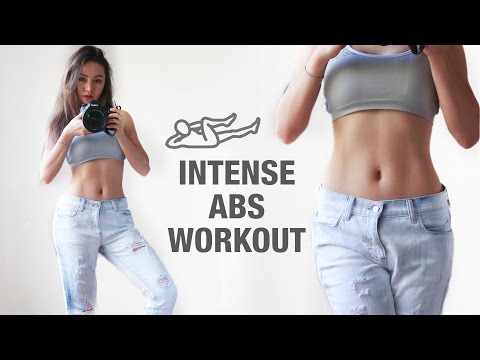 Intense Women Abs Workout Routine – Get A Flat Stomach Exercise (10 Mins)