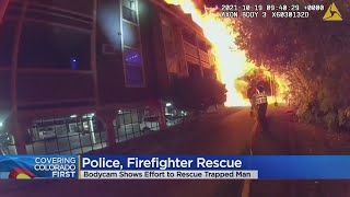 Bodycam Footage Shows Man Being Rescued From Burning Building