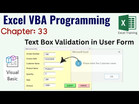 Textbox Validation in Userform (VBA Programming - Chapter 33)