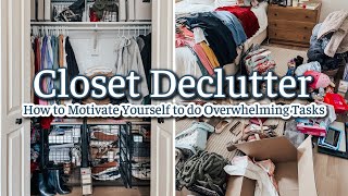 SMALL CLOSET DECLUTTER &amp; ORGANIZATION | DECLUTTERING &amp; ORGANIZING [TIPS to FIND YOUR MOTIVATION]