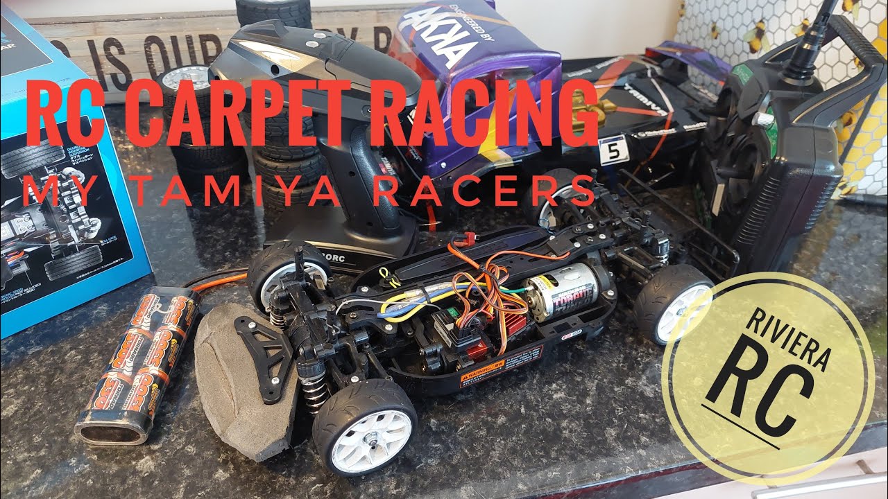 Club Level Carpet Racing with two on road Tamiya chassis. - YouTube