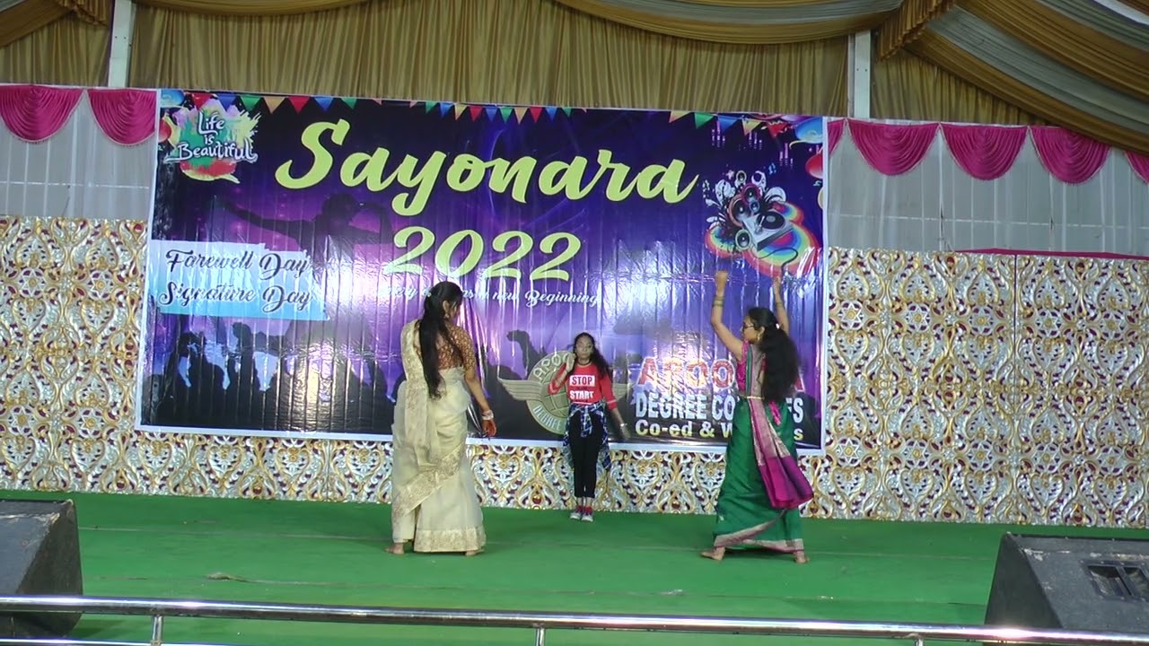 SAYONARA 2022-Chinnado vaipu song-Apoorva Degree College, Karimnagar