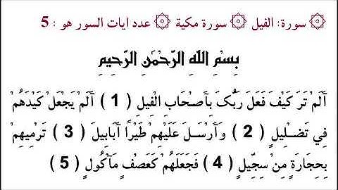 سورة  الفيل   الزين محمد أحمد