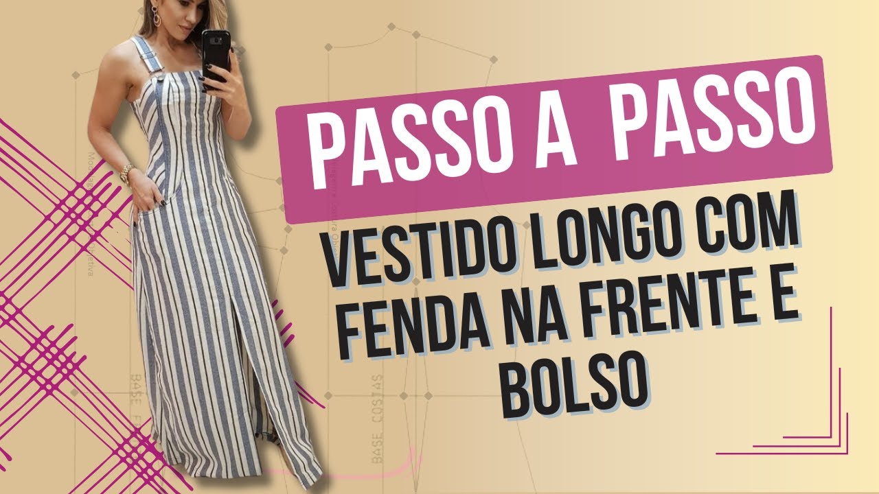 Passo a Passo Completo: Modelagem de Vestido com Fenda e Bolso