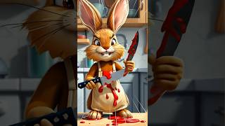 Old man misunderstood this cute bunny... 🔪 #ai #story #aicat #shorts #catshorts