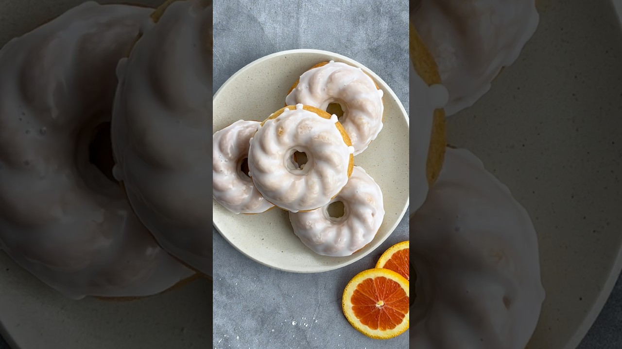 The lightest and fluffiest baked donuts you will ever make with an orange twist!🍊 