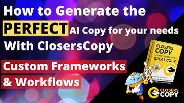 Generate AI Copy Tailored For Your Needs - ClosersCopy Tutorial (ENGLISH)