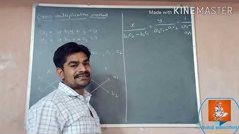 Chap 3 maths class 10 part 5 cross multiplication method
