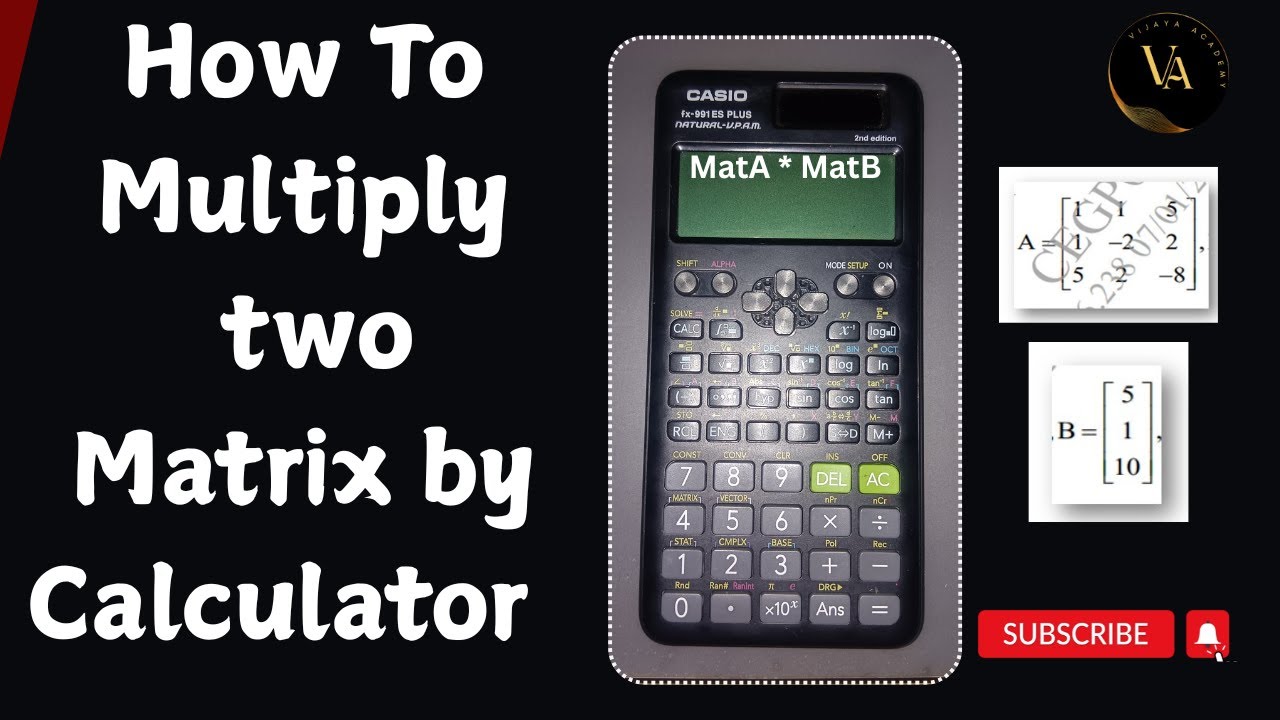 How To Multiply two Matrix by Calsi | Vijaya Academy | - YouTube