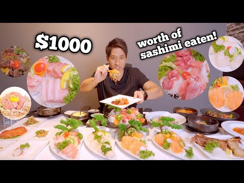 $1000-worth-of-sashimi-eaten-solo!-|-mukbang-at-my-favorite-korean-seafood-restaurant-in-singapore!