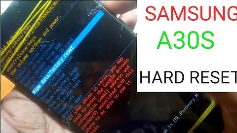 Samsung A30s (SM A307) Hard Reset/ Pattern Unlock Easy Trick With Keys