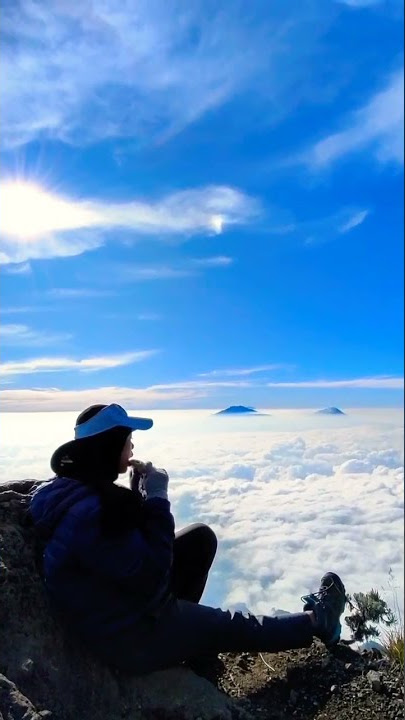 Story pendakian puncak gunung sumbing | serasa  negri di atas awan #shorts