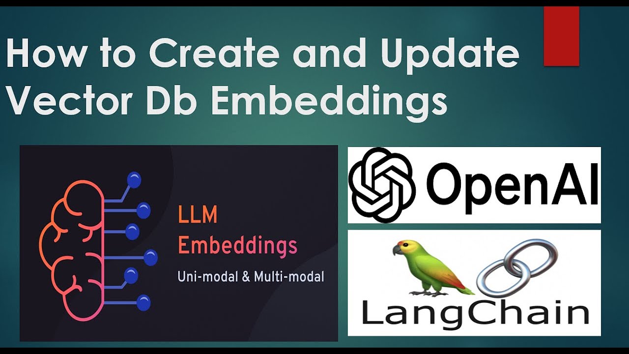 How to create and update Embeddings on vector store using open ai and langchain python generative AI