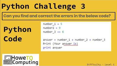 Python challenges  ‐ level 1 challenge 3