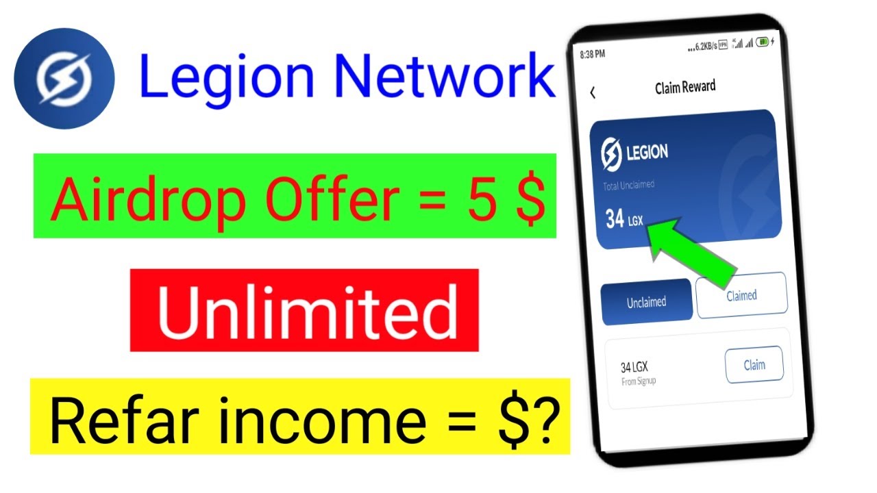 Legion Network Airdrop Free 5$ 🤑 ঝট পট রেফার করে কামিয়ে নিন 100$ Free 🔥