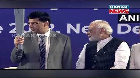 PM Modi Launches The Torch Relay For The 44th Chess Olympiad At Indira Gandhi Stadium In Delhi