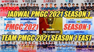 JADWAL PMGC 2021 SEASON 1 DAN DAFTAR TEAM YANG LOLOS PMGC 2021 EAST