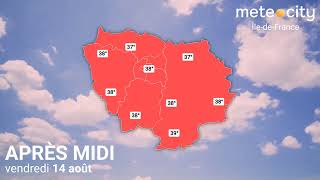 👉 BULLETIN MÉTÉO REGION 3012874 DU VENDREDI 14 AOÛT 2026 #meteo #meteocity #region3012874