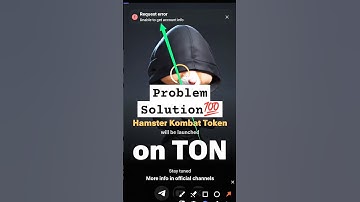 Request Error Unable to Get Account Info Problem Solution in Hamster 🐹 kombat #hamsterkombat #shorts