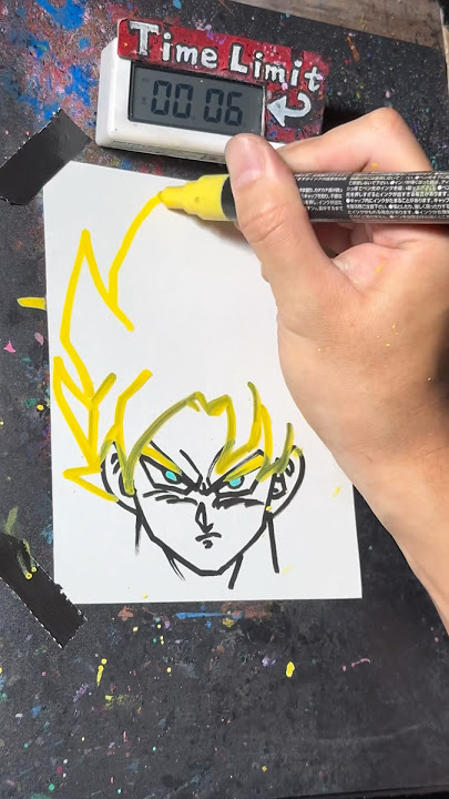 【ASMR】Drawing GOKU(SSJ) in 40 Sec