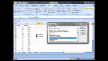 F test two sample for variance using excel