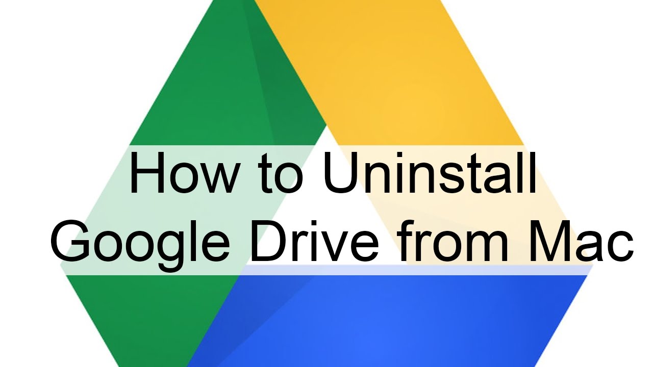 uninstall google drive on mac