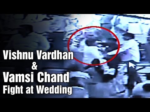 exclusive-visuals-of-pjr-son-vishnu-vardhan-reddy-and-mla-vamsi-chand-reddy-fight-at-wedding