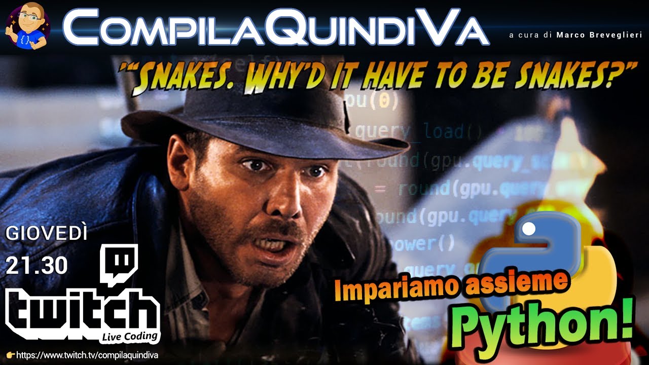 Live Coding - Impariamo Python assieme! 🐍 Episodio 9: gestione date e ore, espressioni regolari